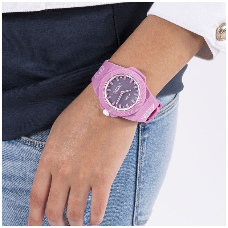 GUESS Eco Pink Outspoken Solar Women's Watch GW0587L3