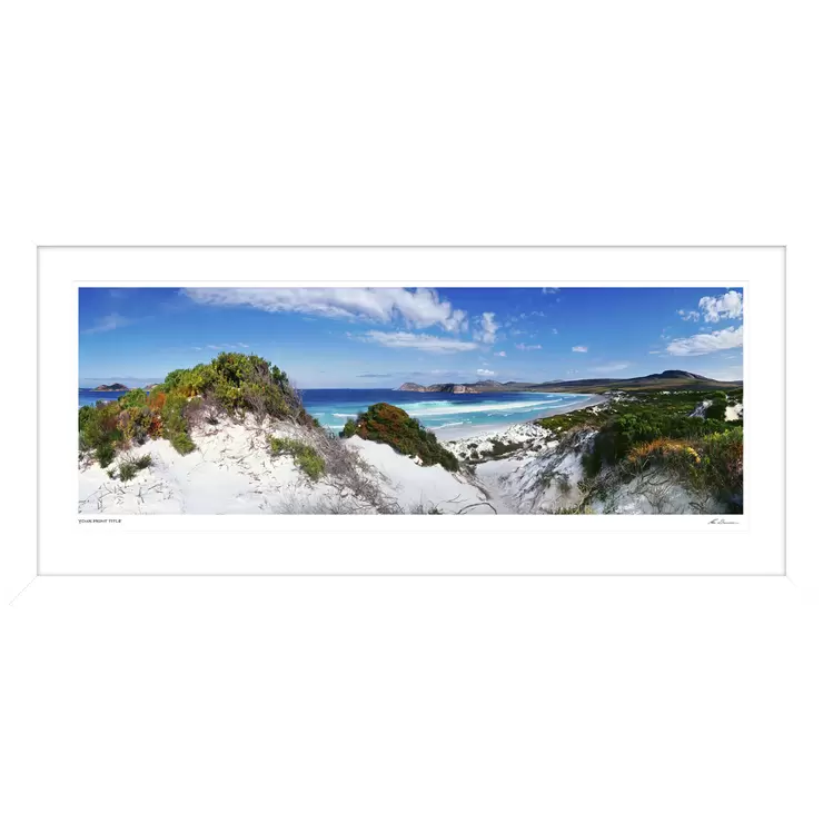 Ken Duncan Sand Dunes Lucky Bay WA White Framed Print 127.6 x 60.9 cm Ken Duncan Sand Dunes Lucky Bay WA White Framed Print 127.6 x 60.9 cm
