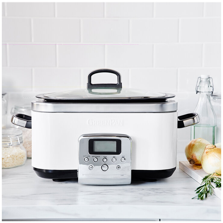 GreenPan 6L Slow Cooker CC005724-003 Cloud Cream GreenPan 6L Slow Cooker CC005724-003 Cloud Cream