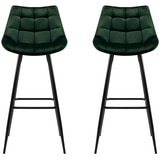 Artiss Velvet Green Barstool 2 pack