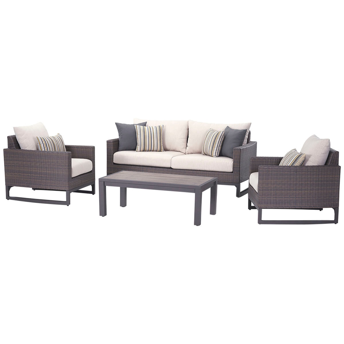 Milea Outdoor Seating Set 4pc Beige