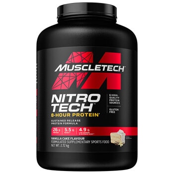 Muscletech Nitrotech 8 Hour Protein 2.72kg Vanilla Cake