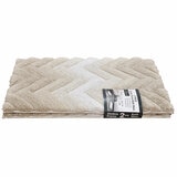 Riviera Homes Chevron Bath Mat 2 Pack Putty