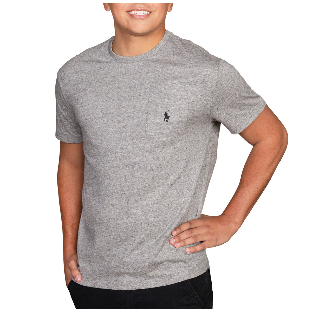 Polo Ralph Lauren Men's Crew Pocket Tee Heather Grey