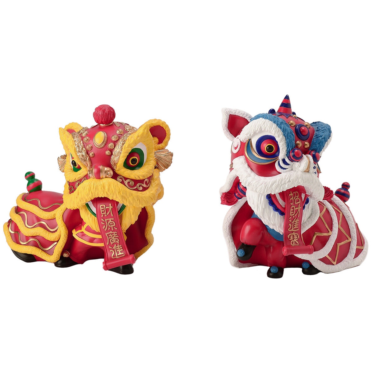 Set of 2 Dancing Lions