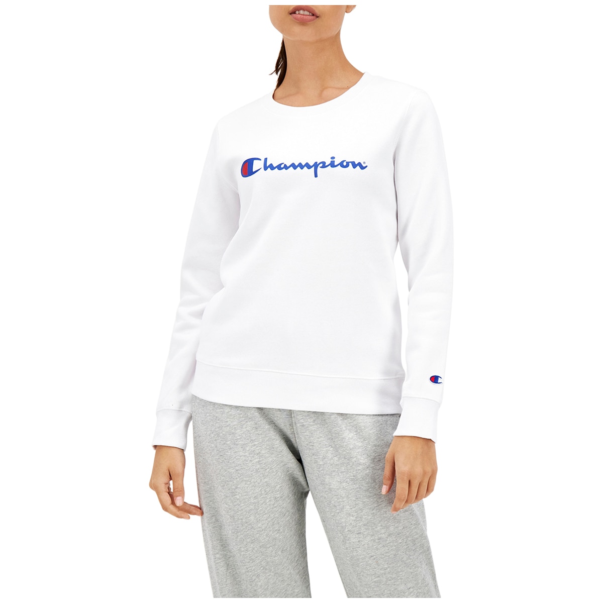 Champion Women's Script Crew Jumper White | Costco Australia