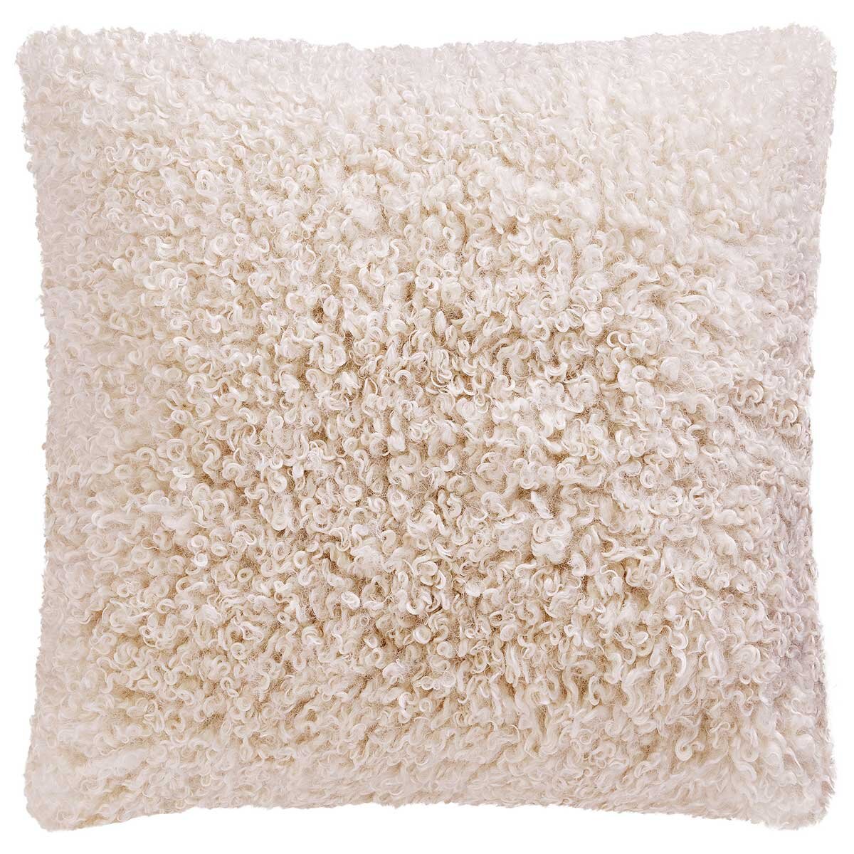 Mon Chateau Faux Fur Pillow Beige