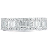 18KT White Gold 0.96ctw Baguette Cut Diamond Ring