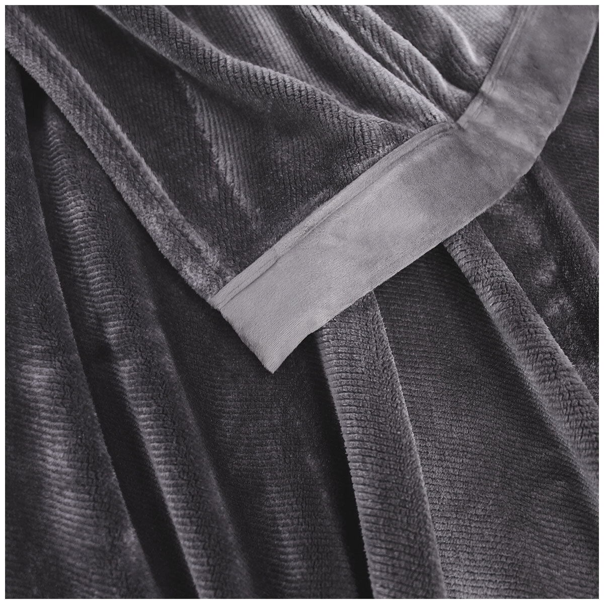 Kirkland Signature Plush Blanket King Charcoal