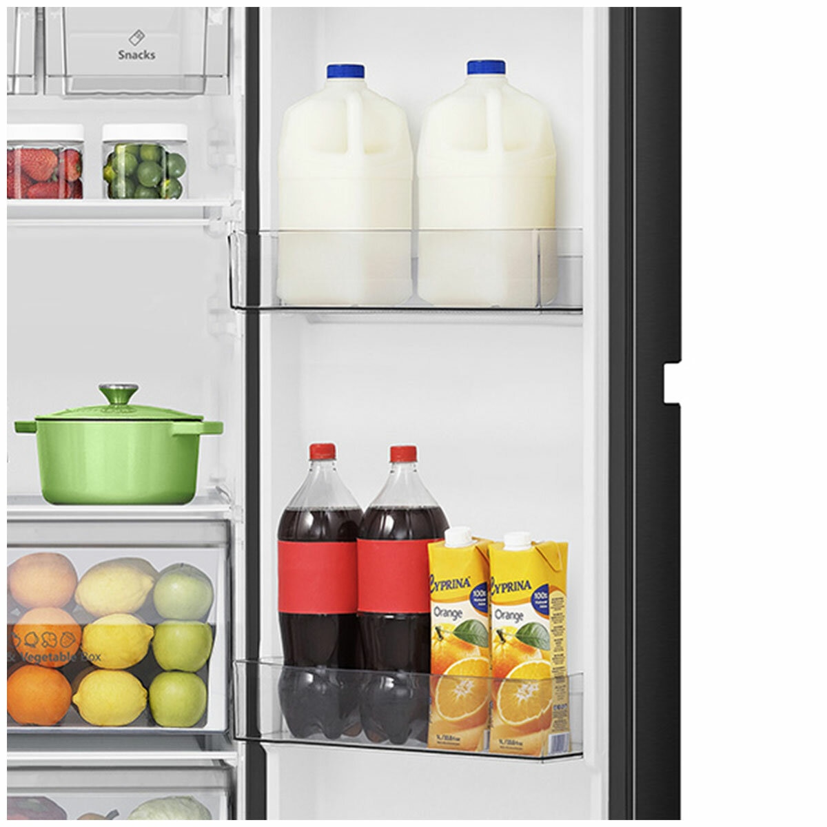 Hisense 632L Side By Side Fridge Black HRSBS633BW Hisense 632L Side By Side Fridge Black HRSBS633BW