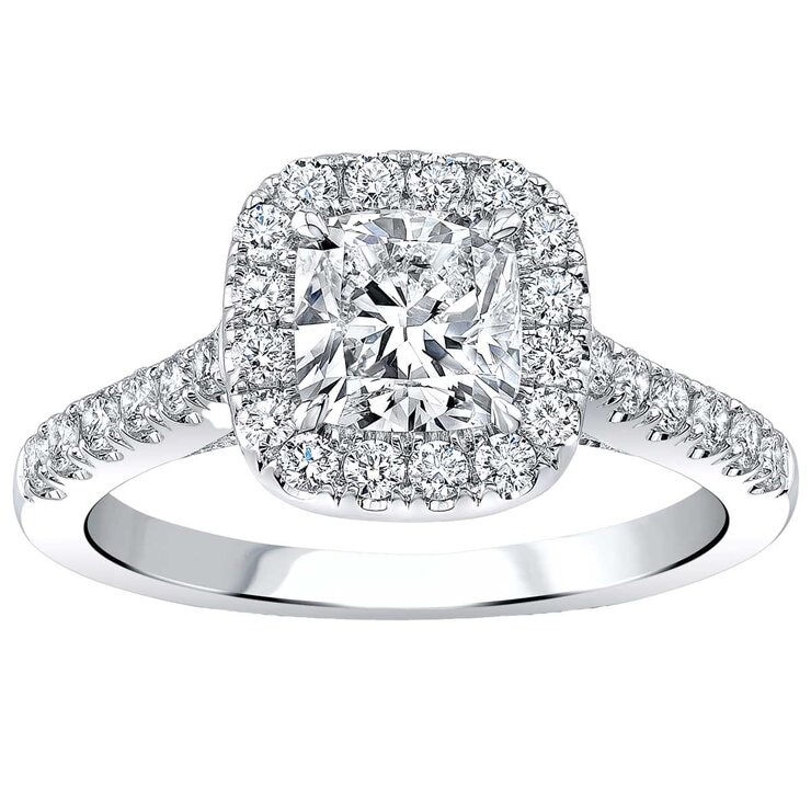 18kt White Gold 2.0ctw Diamond Bridal Set with 1.0ctw Centre Stone