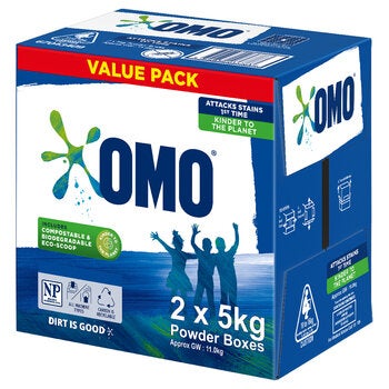 OMO Active Clean Laundry Powder 2 x 5kg OMO Active Clean Laundry Powder 2 x 5kg