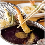 Yoshikawa Mirakutei III deep-frying pan with hinged lid 20cm integrated thermometer