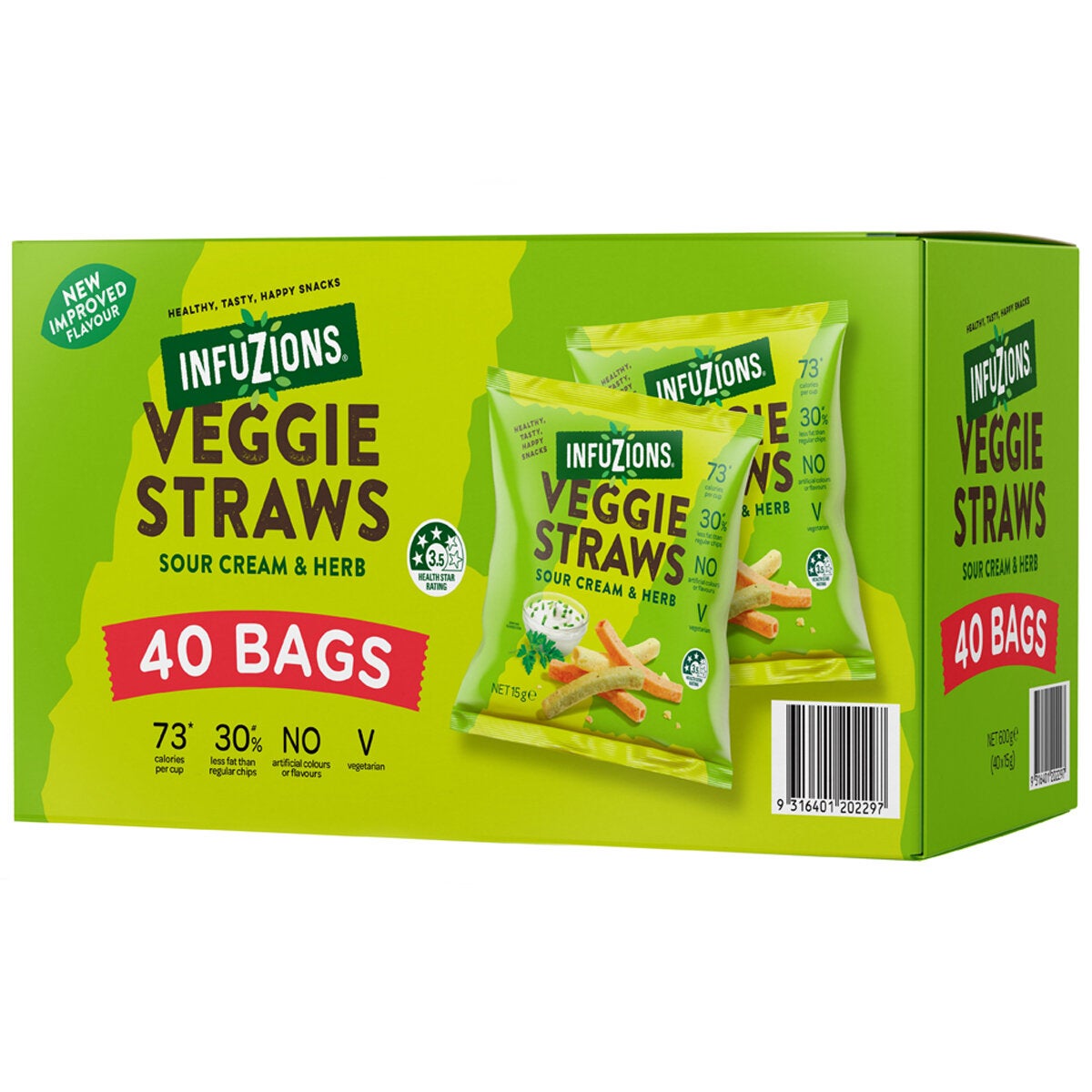 Majans Infuzions Veggie Straws 40 x 15g