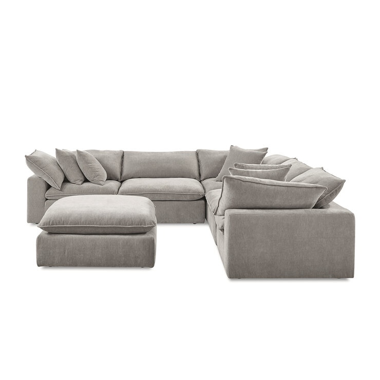 Aiden & Ivy 6 Piece Fabric Modular Sectional