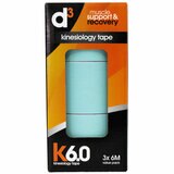 d3 K6.0 Kinesiology Tape 50mm x 6M x 3 Tapes Ice Blue