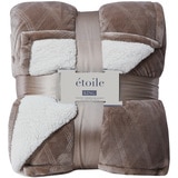 Etoile Velvet Sherpa Blanket (Size King) - Tan