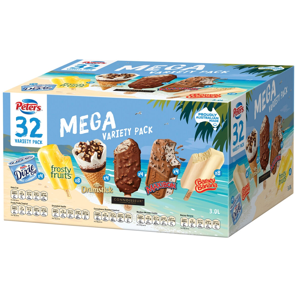 Peters Mega Variety Pack 32 Pack 3.07 Litre Costco Aust...
