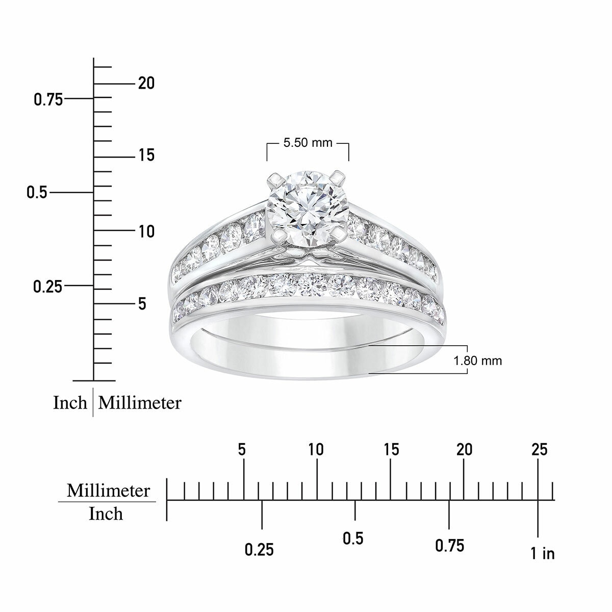Platinum VS2 I 1.70ctw Round Diamond 0.70ctw Centre Bridal Set Platinum VS2 I 1.70ctw Round Diamond 0.70ctw Centre Bridal Set