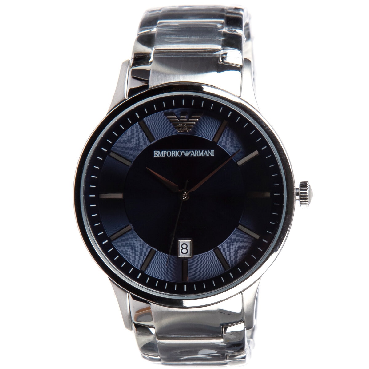 Emporio Armani Silver-Tone Analogue Men's Watch AR11180