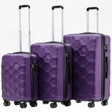 Tosca Bahamas Luggage 3 Piece Set Purple