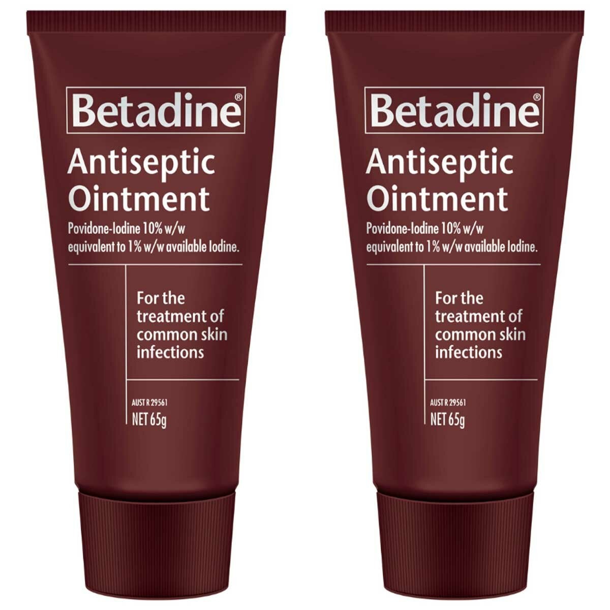 Betadine Antiseptic Ointment 2 x 65g Betadine Antiseptic Ointment 2 x 65g