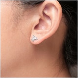 0.75ctw Dia Three Stone Earrings