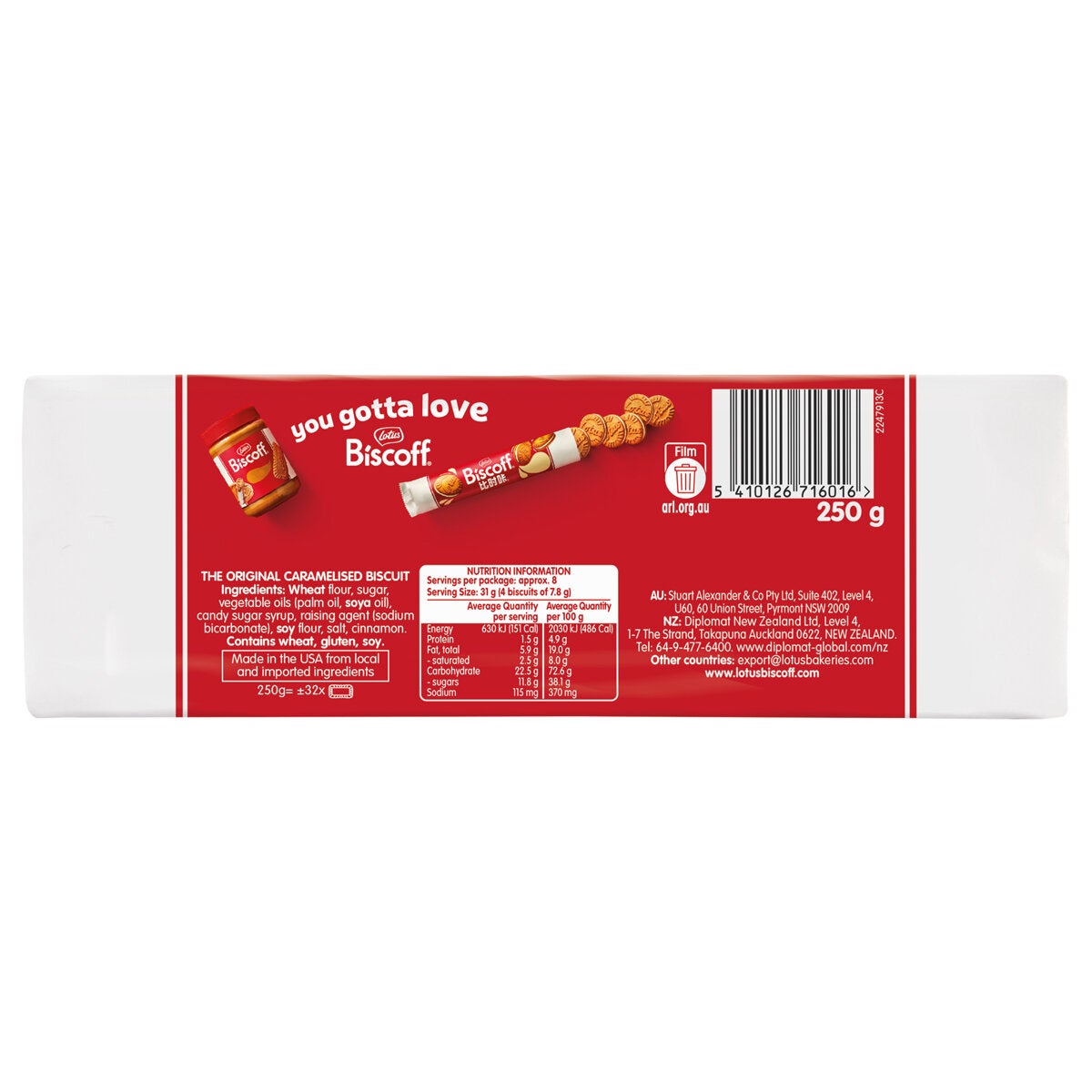 Lotus Biscoff 4 x 250g