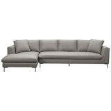 Moran Pico 3.5 Seater Sofa With Left Chaise Dove Silver