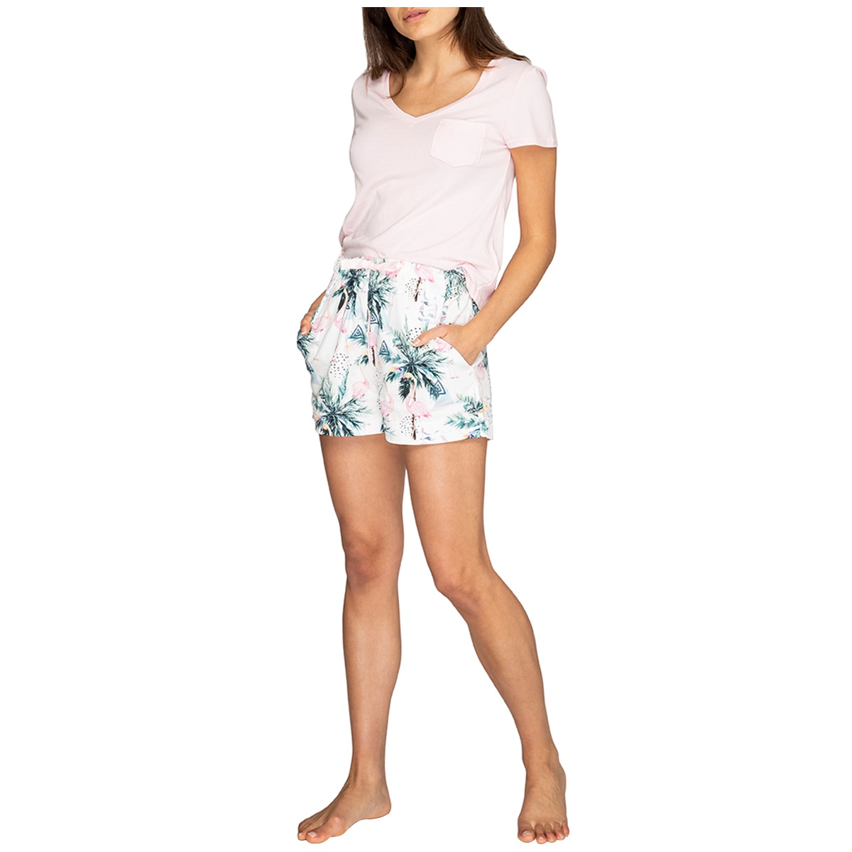 Advent Women's 2 piece PJ Set - Flamingo