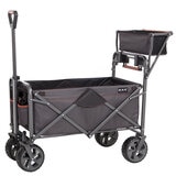 Mac Sports Deluxe Push Pull Folding Wagon with Brakes