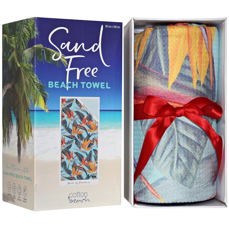 Cotton Beach Sand Free Beach Towel Birds of Paradise Costco Australia