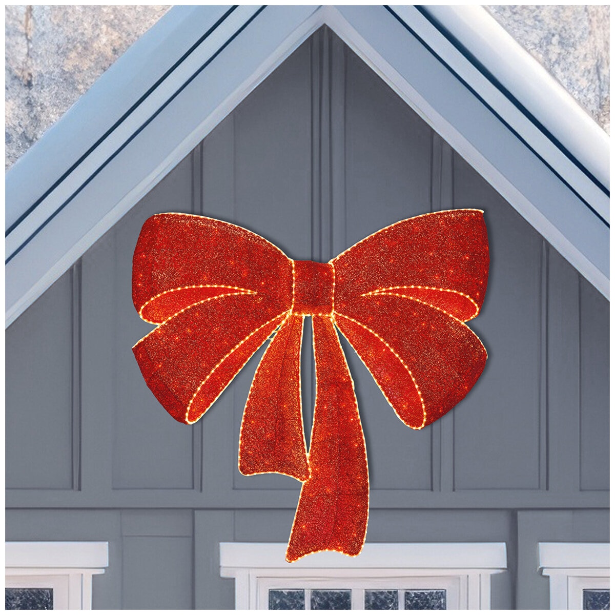 Glitter Mesh Bow LED 122cm