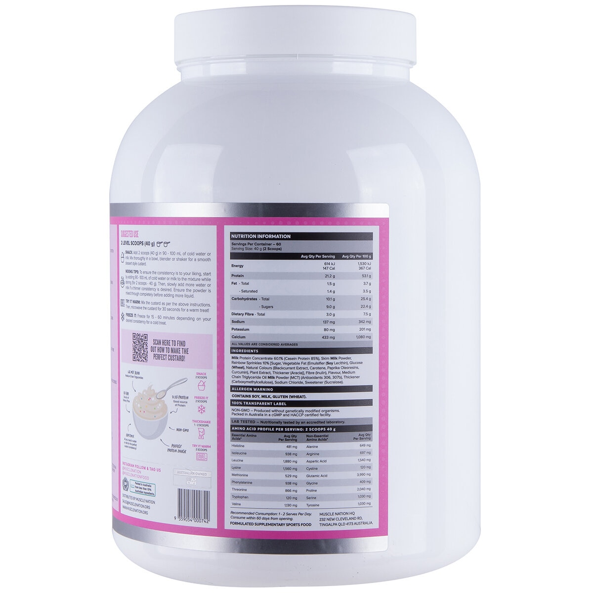 Muscle Nation Custard Protein 2.4kg