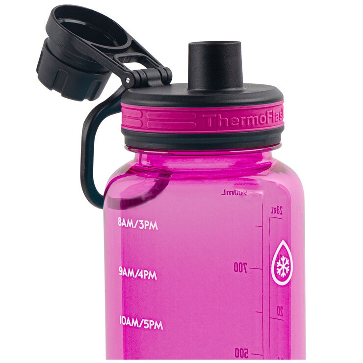 Thermoflask Motivational Drink Bottle 946ml 2 Pack Pink And Green Thermoflask Motivational Drink Bottle 946ml 2 Pack Pink And Green