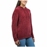 Jachs Girlfriend Women's Chenille Hoodie Sweater Burgundy US X-Large