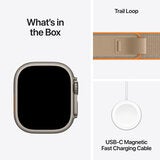 Apple Watch Ultra 4 GPS + Cellular 49mm Natural Titanium Case with Sand Trail Loop