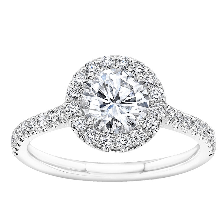 18KT White Gold 1.68ctw Diamod Bridal Set With 1.00ctw Centre