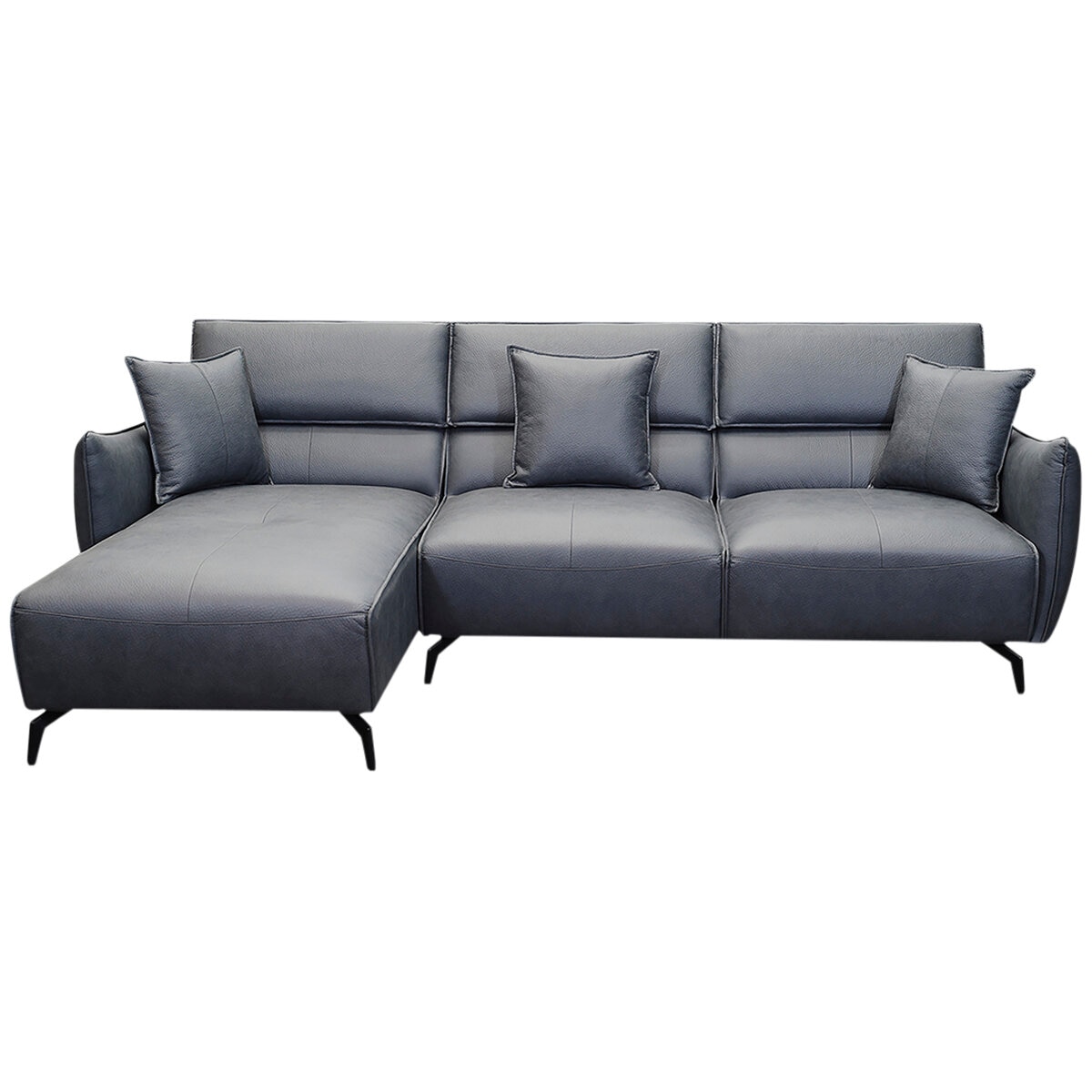 Moran Novato 2.0S RHF + LHF Chaise Modular Sofa, Moran Gushi Grey Fabric