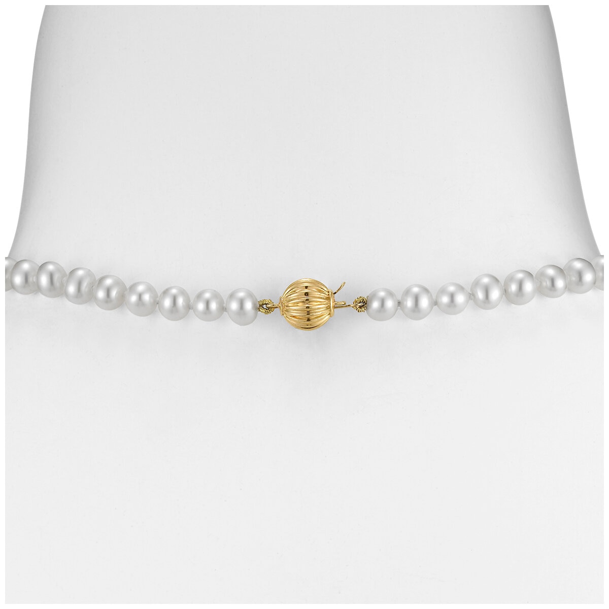 14KT Yellow Gold 5-10MM Graduated Freshwater Cultured