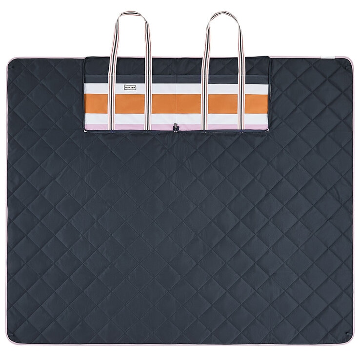 Hunter Outdoor Picnic Blanket Block Stripe Blue Multi