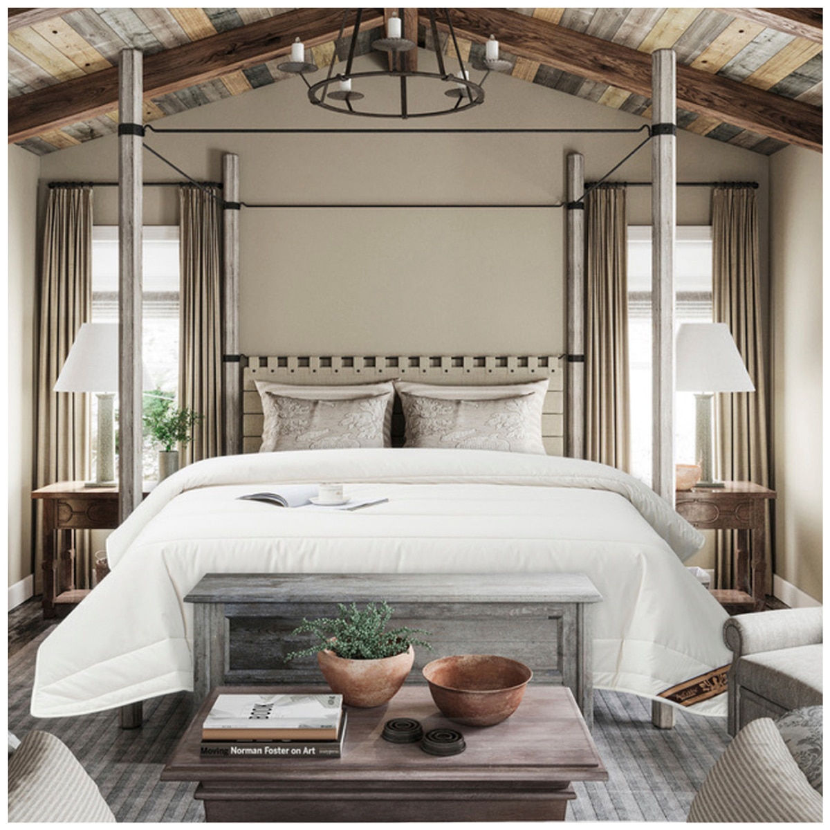 Ausgolden Baron Cotton Sateen & Pure Wool All Season Quilt Single