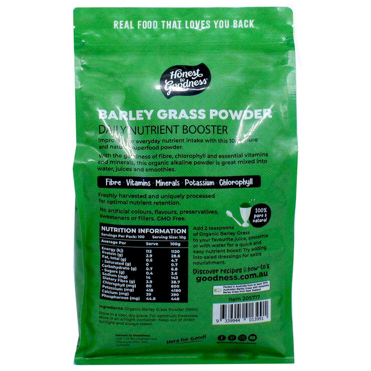 Honest To Goodness Organic Blended Barley Grass 1kg