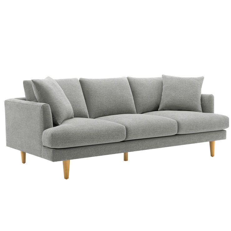 Crown Fabric Sofa Light Grey Crown Fabric Sofa Light Grey