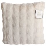 House & Home Luxe Faux Fur Cushion 55cm x 55cm Ivory