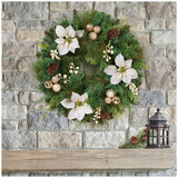 Unlit Decorated Wreath 61cm