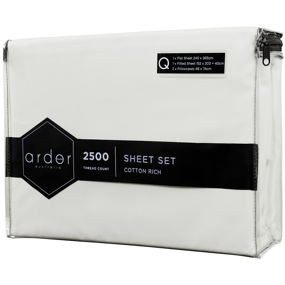 Ardor 2500TC Cotton Rich Sheet Sets King - Grey