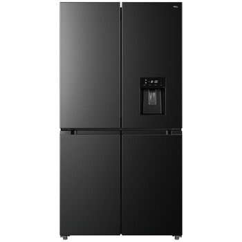 TCL 590L Quad Door Fridge Matte Black TRF590QHB
