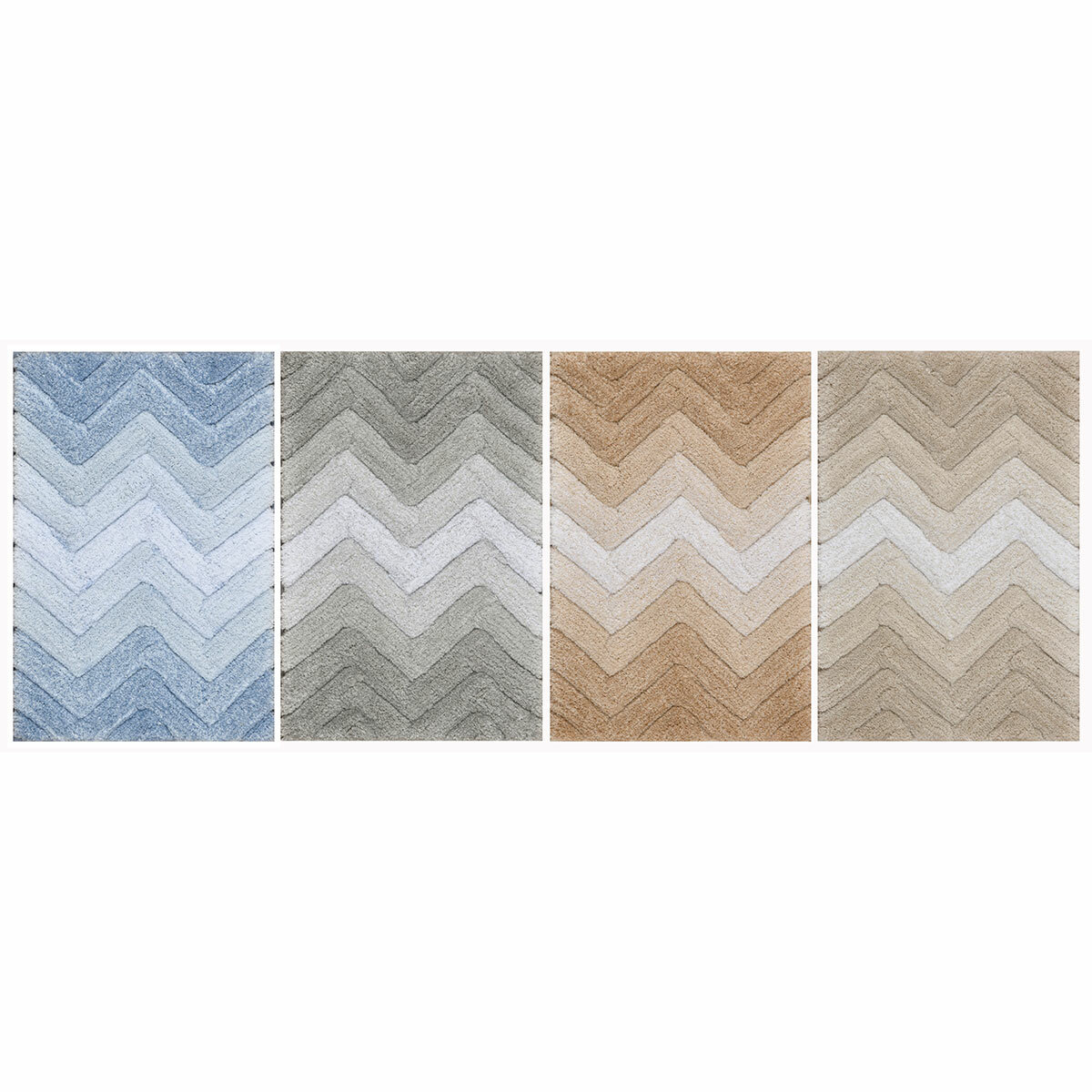 Riviera Homes Chevron Bath Mat 2 Pack