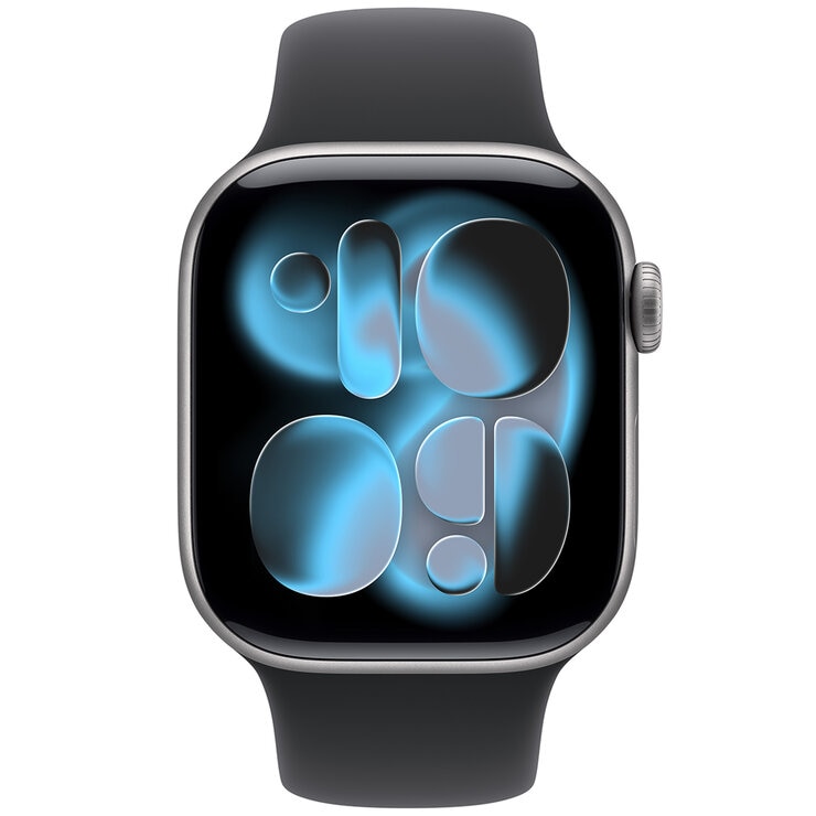 Apple Watch Series 11&nbsp;GPS&nbsp;42mm&nbsp;Space Grey Aluminium Case with Black Sport Band - S/M